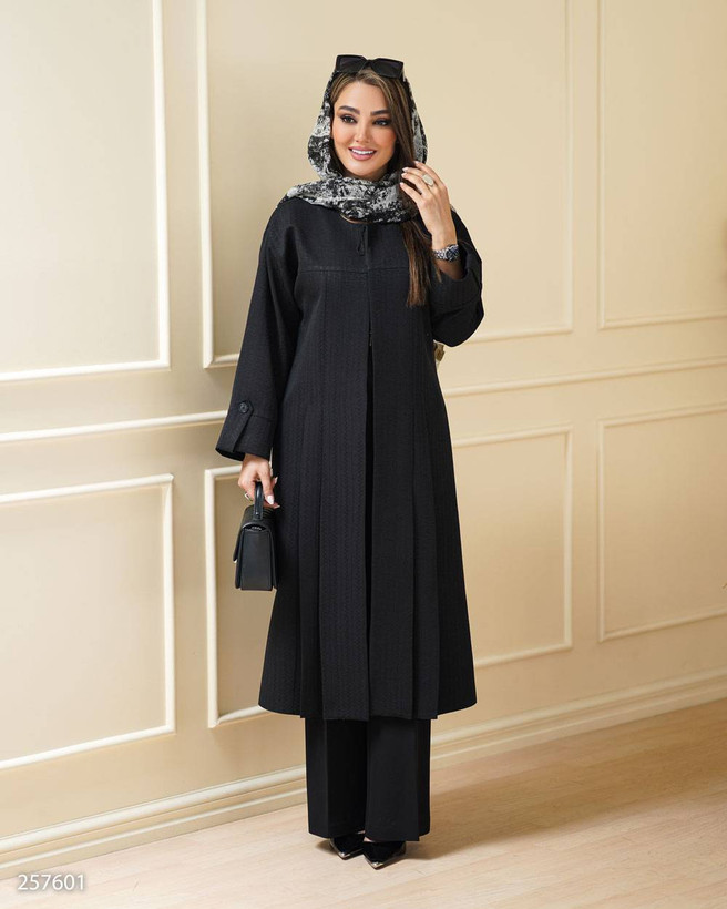 مانتو زنانه مدل ویوان کد 2576 رنگ مشکی