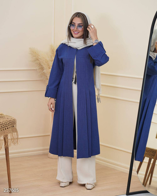 مانتو زنانه مدل ویوان کد 2576 رنگ آبی