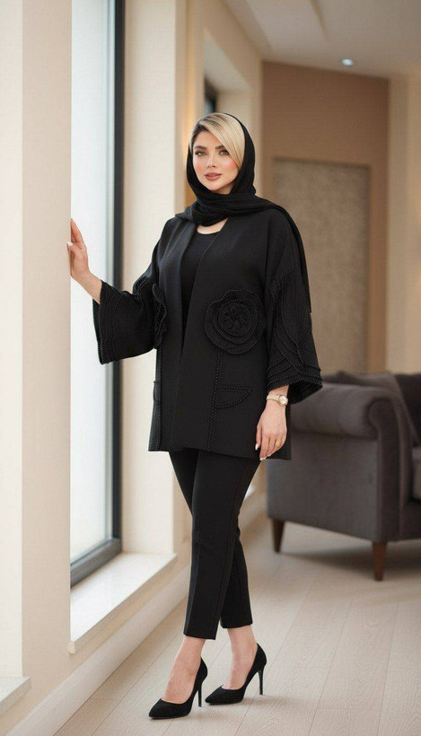 مانتو زنانه مزونی مدل کیمیا با پارچه مازراتی