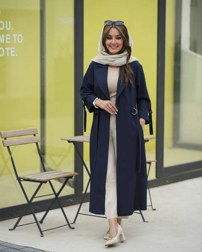 مانتو بلند زنانه مدل رستگار با پارچه بزیاق اعلا قد 120