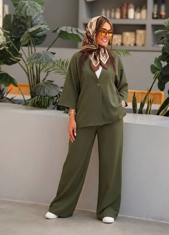 ست شومیز و شلوار زنانه لینن مدل ویرا