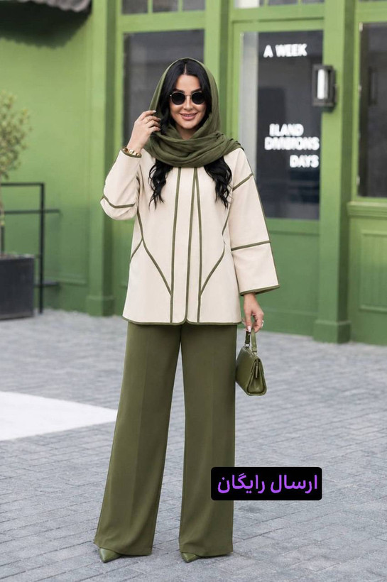ست کت و شلوار زنانه لینن مدل آشوب با طراحی مدرن و تنخور شیک