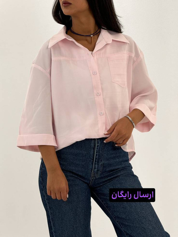 شومیز دوتیکه زنانه پری مدال مدل 6062 شامل شومیز و تاپ در رنگبندی متنوع فری سایز 36 تا 44