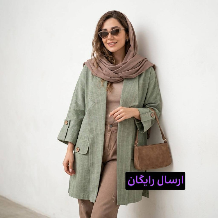 مانتو کتی زنانه مدل پارمیدا از پارچه شانتون ژاکارد با طراحی شیک و قوارهدار