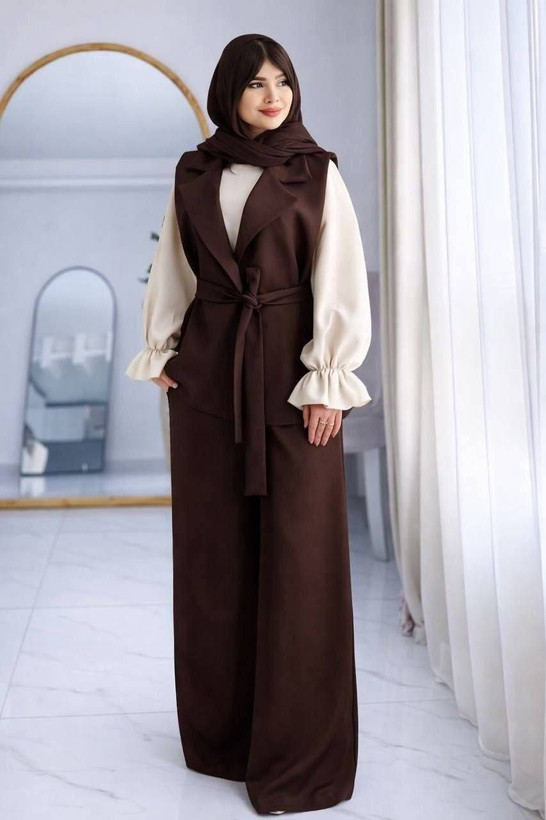 ست زنانه کرپ مازراتی مدل ملوس