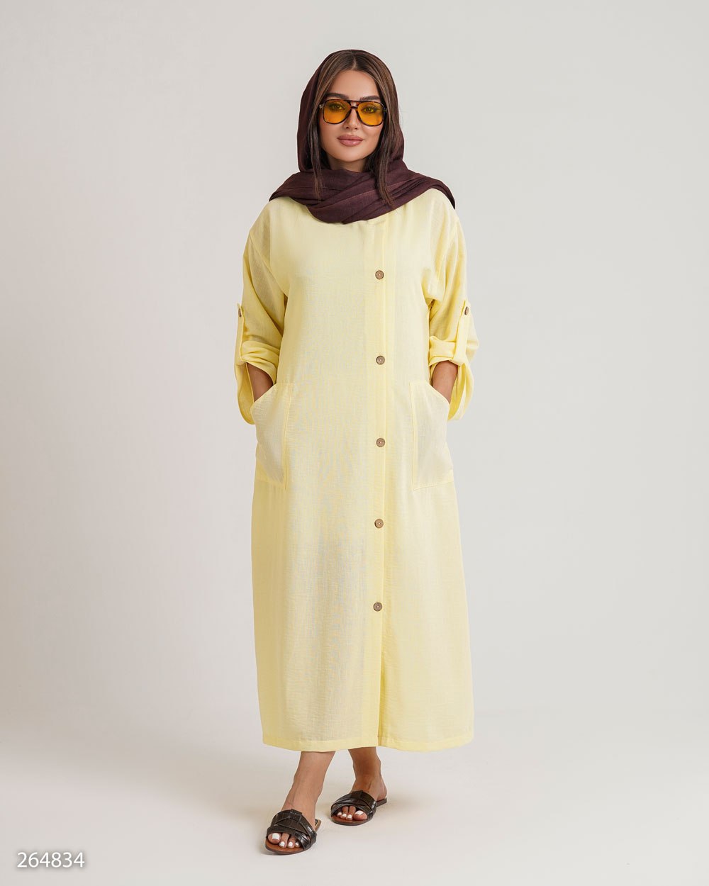 کفتان زنانه لینن زارا مدل سادیا کد 2648