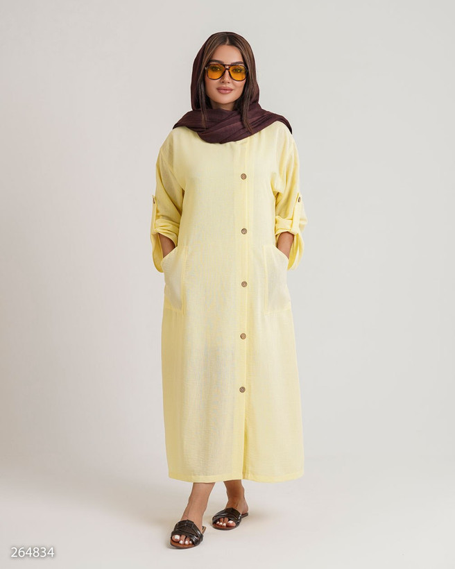 کفتان زنانه لینن زارا مدل سادیا کد 2648