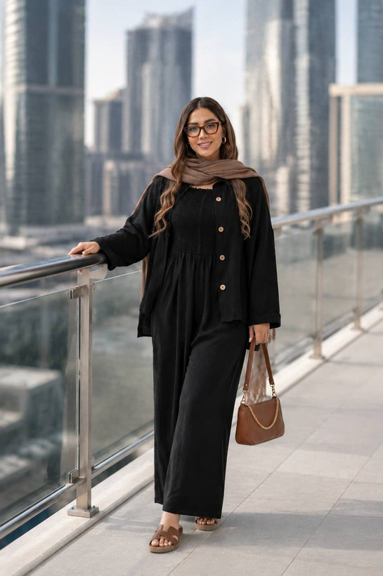 ست اورال و شومیز زنانه صوفیا ژاکارد مدل ترنج